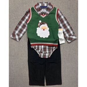 NEW BNWT Bonnie Jean/Matt's Scooter Boys Outfit Clothes‎ Santa Xmas Size 12M
